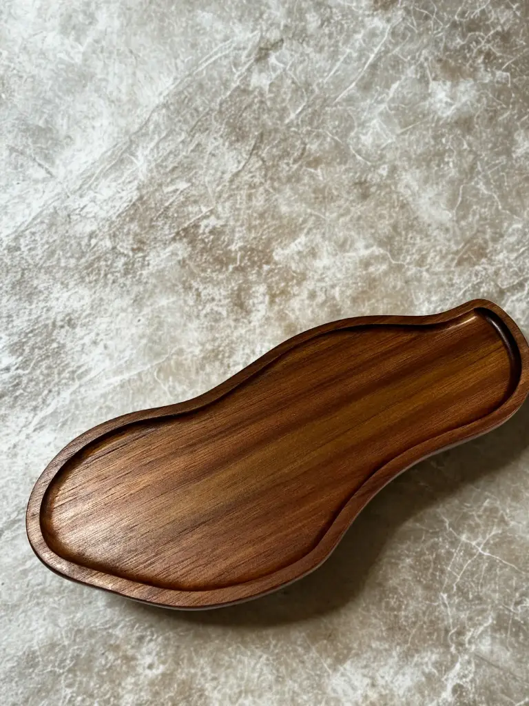 Bandeja de madera natural Nube